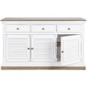 Sideboard med 4 skabe H91,4 x B175 x D45,7 cm - Rustik hvid