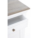 Sideboard med 4 skabe H91,4 x B175 x D45,7 cm - Rustik hvid