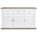 Sideboard med 4 skabe H91,4 x B175 x D45,7 cm - Rustik hvid