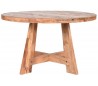 Rundt spisebord i mangotræ Ø130 cm - Rustik natur