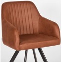 Boet spisebordsstol i microfiber H88 cm - Vintage cognac
