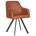 Boet spisebordsstol i microfiber H88 cm - Vintage cognac