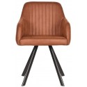 Boet spisebordsstol i microfiber H88 cm - Vintage cognac