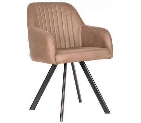 Floor spisebordsstol i tekstil H84 cm - Vintage cognac