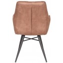Bink spisebordsstol i microfiber H88 cm - Vintage cognac