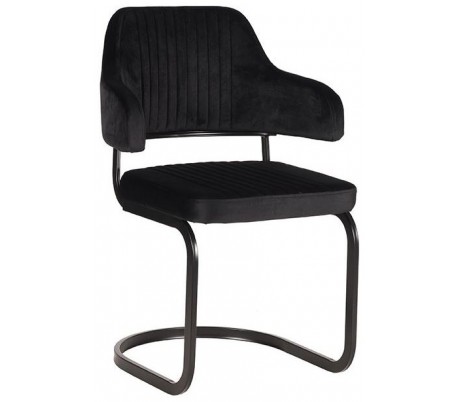 Otta spisebordsstol i velour H87,5 cm - Grå