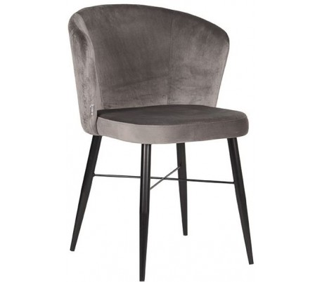 Wave spisebordsstol i velour H85 cm - Sort
