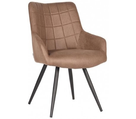 Floor spisebordsstol i microfiber H84 cm - Vintage brun