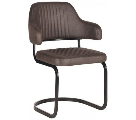 Otta spisebordsstol i microfiber H87,5 cm - Vintage cognac