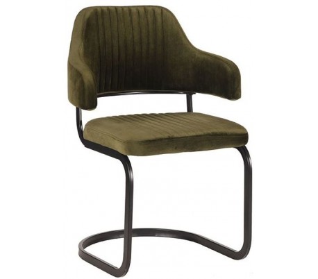 Otta spisebordsstol i microfiber H87,5 cm - Vintage armygrøn