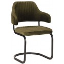 Otta spisebordsstol i microfiber H87,5 cm - Vintage armygrøn