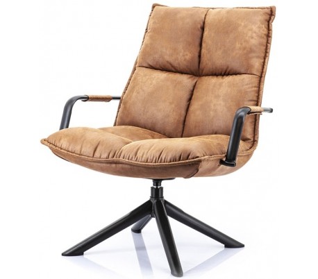 Lænestol i polyester og metal H96 x B71 x D85 cm - Grøn