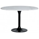 Rundt spisebord i marmor og metal H76 x B120 cm - Sort marmor/Sort