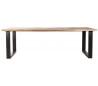 Spisebord i mangotræ og metal 200 x 100 cm - Sort/Brun