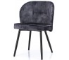 Spisebordsstol i velour og metal H79 x B54 cm - Antracit