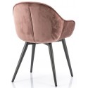 Rotérbar lænestol i velour og metal H82 x B77 cm - Pink