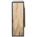 Konsolbord i stål og mangotræ H95 x B160 x D38 cm - Natur/Grå
