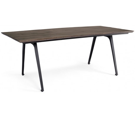 Spisebord med udtræk H76 x B175-265 x D90 cm - Naturbrun