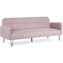 2-personers sofa i velour og metal H74 x B129 cm - Mat pink