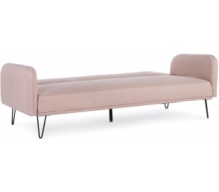 2-personers sofa i velour og metal H74 x B129 cm - Mat pink 2