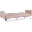 2-personers sofa i velour og metal H74 x B129 cm - Mat pink