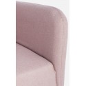2-personers sofa i velour og metal H74 x B129 cm - Mat pink
