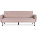 2-personers sofa i velour og metal H74 x B129 cm - Mat pink