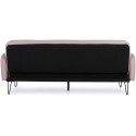 2-personers sofa i velour og metal H74 x B129 cm - Mat pink