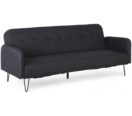 Sovesofa i polyester og metal 200 x 120 cm - Pink