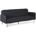 Sovesofa i polyester og metal 200 x 120 cm - Pink
