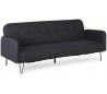 Sovesofa i polyester og metal 200 x 120 cm - Sort