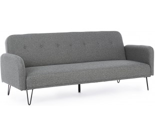 Sovesofa i polyester og metal 200 x 120 cm - Sort