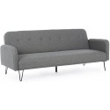 Sovesofa i polyester og metal 200 x 120 cm - Sort