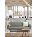 Sovesofa i polyester og metal 200 x 120 cm - Sort