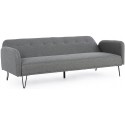 Sovesofa i polyester og metal 200 x 120 cm - Sort