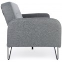 Sovesofa i polyester og metal 200 x 120 cm - Sort