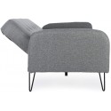 Sovesofa i polyester og metal 200 x 120 cm - Sort