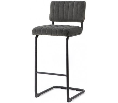 Barstol i velour og metal H104 x B45 cm - Grøn