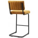 Barstol i velour og metal H104 x B45 cm - Okker