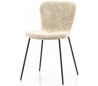 Spisebordsstol i polyester og jern H80 cm - Beige