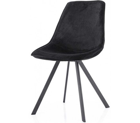 Belle spisebordsstol i velour og metal H87 cm - Grøn