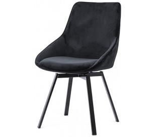 Beau spisebordsstol i velour og metal H87 cm - Grå