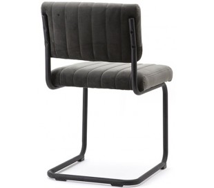 Spisebordsstol i velour og metal H83 cm - Grøn 2