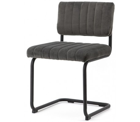 Spisebordsstol i velour og metal H83 cm - Grøn