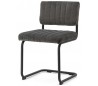 Spisebordsstol i velour og metal H83 cm - Grå